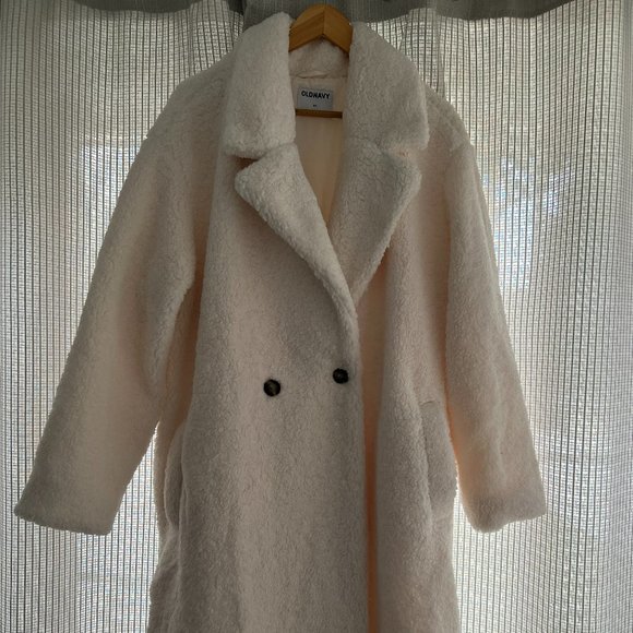 Old Navy Jackets & Blazers - *New* Old Navy Ivory Cream Warm Winter Sherpa Coat Jacket Size US 2X